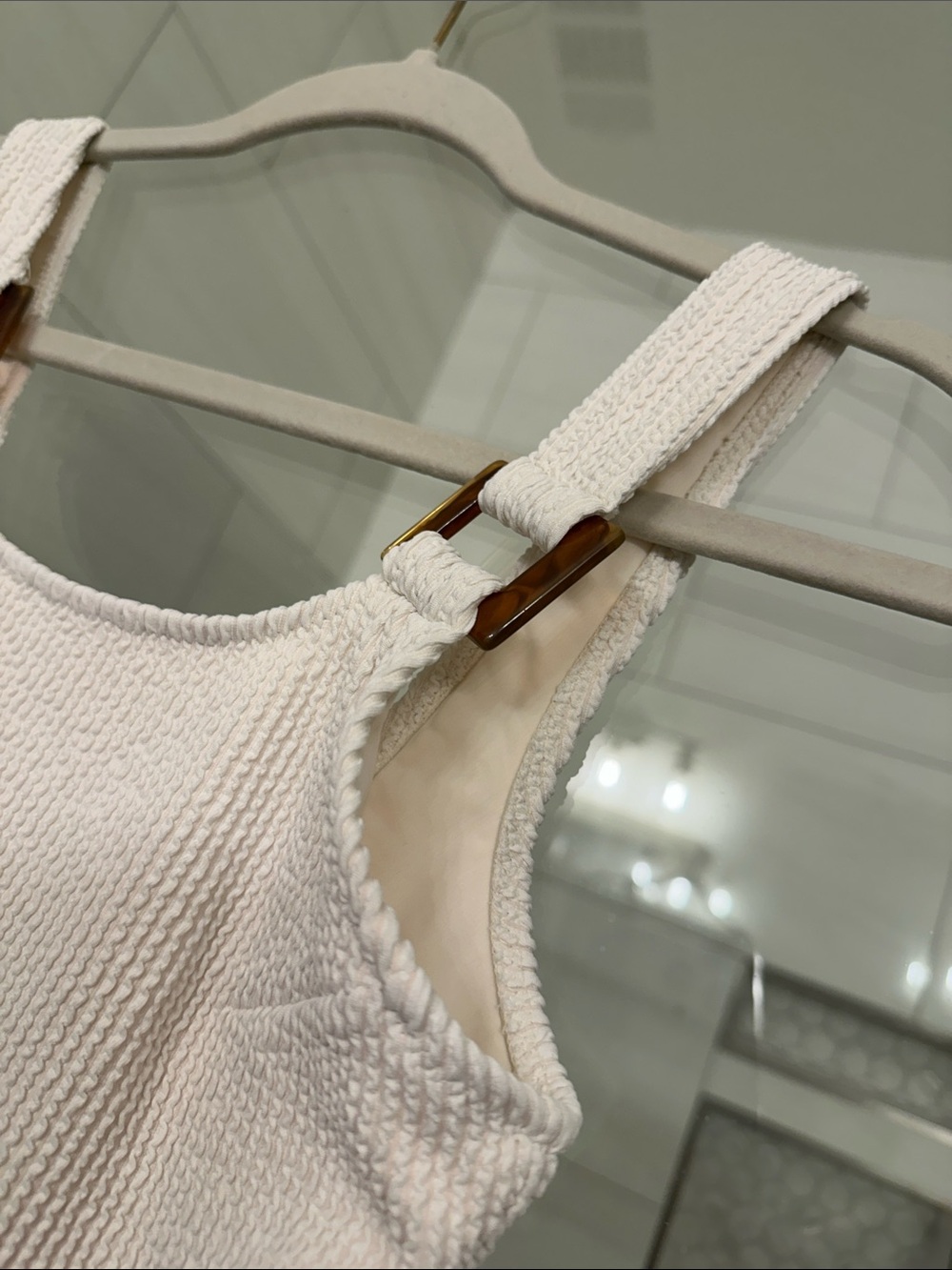 H&M Textured Cream One-Piece Swimsuit - Picture 5 of 8